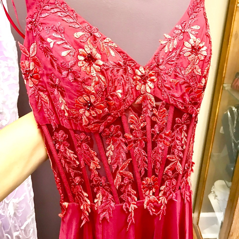 Red gown Nina canacci new